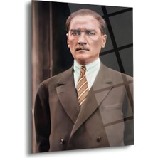 Shiny Art Atatürk Kararlı Bakışlar Cam Tablo – ATA157