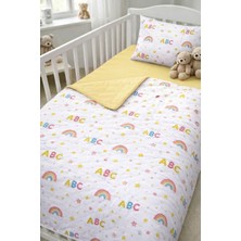 Terzi Ömer %100 Pamuk Harfli ve Gökkuşağı Desenli Bebek Nevresim Takımı