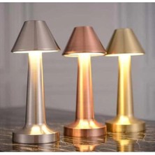 Evinizin Vitrini Şapka Model Dokunmatik Masa ve Gece Lambası Dekoratif Şarjlı Retro Abajur LED Oda Dimmerli Aydınlama Işığı
