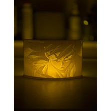 3D Baskı Son Goku LED Gece Lambası – Anime Dekoratif Masa Lambası – Dragon Ball Figürlü Işıklı Dekor – Pilli LED Lamba