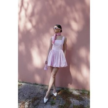Hot Fashion Pembe Balon Elbise