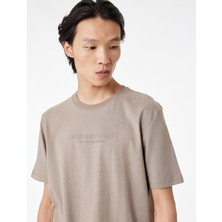 Koton Regular Fit Kısa Kollu Bisiklet Yaka Pamuklu Baskılı Tişört