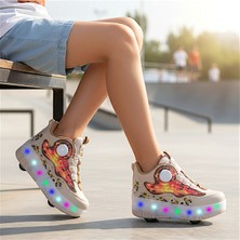 Feyza Design Çocuklar Için Çok Renkli Işıklandırmalı On-Off Tuşlu Paten