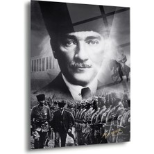 Shiny Art Atatürk Askeri Kompozisyon Cam Tablo – ATA130