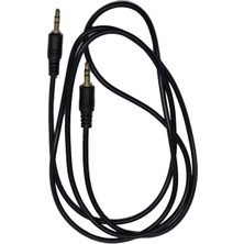 CHESTER 1.5 Metre Aux Kablo - 3.5 mm Erkek To Erkek Ses Aktarım Kablosu - Altın Uçlu Stereo Kablo