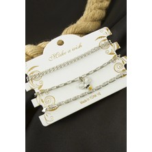 Bijuteri Net Arı Zincir Bileklik 3 Adet