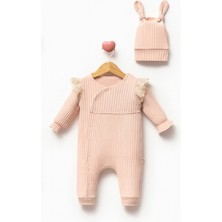 By Bubbles Şapkalı Dantel Detaylı 2'li Kız Bebek Tulum