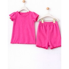 For My Baby Fitilli Kumaş 2’li Kız Bebek Takım Şortlu Yazlık