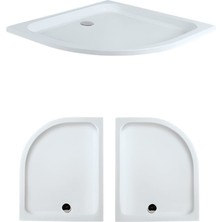 80 x 100 Asimetrik Oval Flat Duş Teknesi H:6 cm