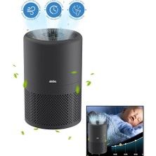 Hobilinka Gri Hava Temizleme Cihazı Otomatik Fan 3 Kademe Filtreleme LED Aydınlatma Sessiz Uyku Mod Sap-