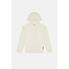 Reflect Studio Logo Tag Relaxed Fit Hoodie - Bone White