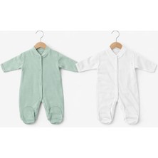 Kardeşler Baby 2'li Kendinden Eldivenli Bebek Tulum