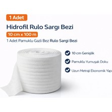 Balkan Grup Hidrofil Rulo Sargı Bezi 10 cm x 100 M 1 Adet Pamuklu Gazlı Bez Rulo Sargı Bezi