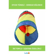 Feyza Design 50 cm Uzunlukta Çok Renkli Kedi Oyun Tüneli