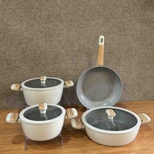 Winterbach Suwon 7 Parça Tencere Takımı - Krem