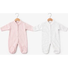 Kardeşler Baby 2'li Kendinden Eldivenli Bebek Tulum