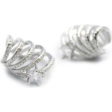 2'li Kıkırdak Küpe - Gümüş