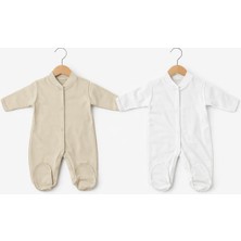 Kardeşler Baby 2'li Kendinden Eldivenli Bebek Tulum