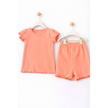 For My Baby Fitilli Kumaş 2’li Kız Bebek Takım Şortlu Yazlık