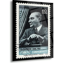 Shiny Art Atatürk Pul Tasarımı Cam Tablo – ATA167