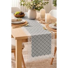 Rona Home Lüks Güpürlü Dantel Runner Masa Örtüsü Dikdörtgen Çeyizlik Dekoratif Şık Runner