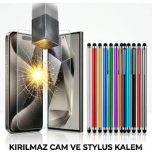 Noip iPhone 16E Çıtalı Kırılmaz Cam + Stylus Kalem Seti (925)
