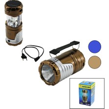 Hobilinka 2ın1 1W+12LED Solar - Fiş Şarjlı Löküs Model Kamp Lamba Fener-Powerbankplastik Tutma Kulp (488