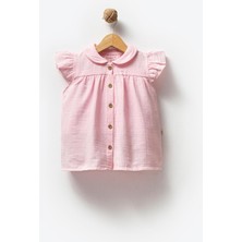 By Bubbles Müslin Bebe Yaka Kız Bebek Elbise
