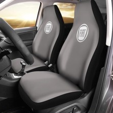 Antwax Oto Koltuk Kılıfı Pro Fiat Egea Uyumlu Araca Özel Logolu Fit Kalıp - Renk Gri