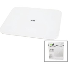 Balkan Grup Gizli Ekran -Soft Beyaz Cam Zemin Dijital Baskül Terazi 180KG Sensör -Led Ekran -Oda℃ Tf