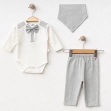 Işıl Baby Papyonlu 3'lü Erkek Bebek Body Takım
