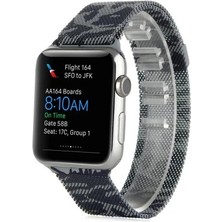 Hobilinka Ally Apple Watch 7-8 45MM 6-5-4 44MM Kayış Kordon Metal Milano Loop Kamuflaj 3-2-1 42MM-(5775)