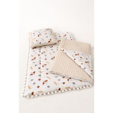 For My Baby Bebek Alt Açma Seti Müslin – Dolgulu Alt Açma Minderi, Yastık, Önlük ve Pike