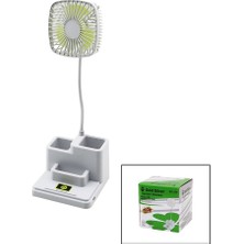 Hobilinka Kalemlikli Masaüstü Vantilatör USB Şarjlı Fan:8.9cm- Akrobat AYAK=23CM+KALEMLİK:36.5CM Telef