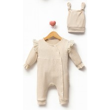 By Bubbles Şapkalı Dantel Detaylı 2'li Kız Bebek Tulum