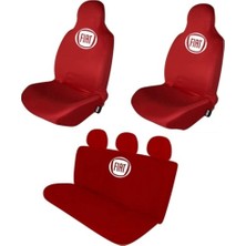 Antwax Fiat Fiorino Penye Oto Koltuk Kılıfı - Marka Logo Baskılı - Kırmı