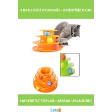Feyza Design 3 Katlı Renkli Kedi Oyuncağı - Eğlenceli Zeka Oyunu