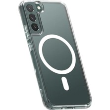 Nettech Samsung Galaxy S21 Fe Uyumlu Transparan Magsafe Seri Arka Koruma Kılıf