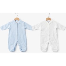 Kardeşler Baby 2'li Kendinden Eldivenli Bebek Tulum