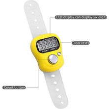 Feyza Design Spor Sayacı Zikirmatik Yüzük Elektronik Tesbih Sarı