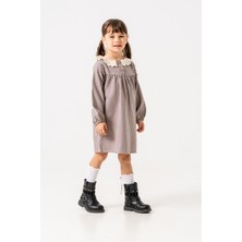 Smile Kids Düğmeli Kız Elbise