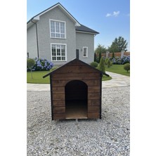 Xxl Büyük Ahşap Köpek Kulübesi - Kahverengi