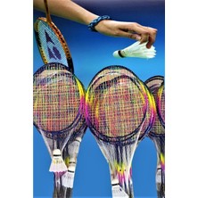 Feyza Design Siyah Renkli Badminton Raketi Seti (2 Raket + 1 Top)