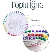 Hobilinka Renkli Başlı Toplu Iğne 40 Adet