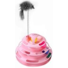 Feyza Design Pembe 3 Katlı Kedi Oyuncağı - Zeka ve Eğlence Için Ideal