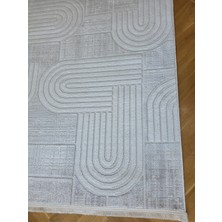 Anutya Home London 004 Krem Gri Bambu Akrilik Yumuşak Modern Özel Kesim Salon Koridor Halısı