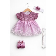 For My Baby Kız Bebek Şık Dantelli Mevlüt / Özel Gün Elbisesi