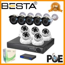 Urfakent 4 Mp 5 Iç Mekan 5 Dış Mekan Kameralı Ip Poe Güvenlik Seti