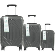 Metropolitan Sdr 103 Pp Valiz Seti - Büyük + Orta + Kabin Boy - Antrasit