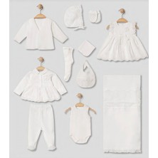 Pugi Baby Dantel Detaylı 10’lu Kız Bebek Hastane Çıkış Seti